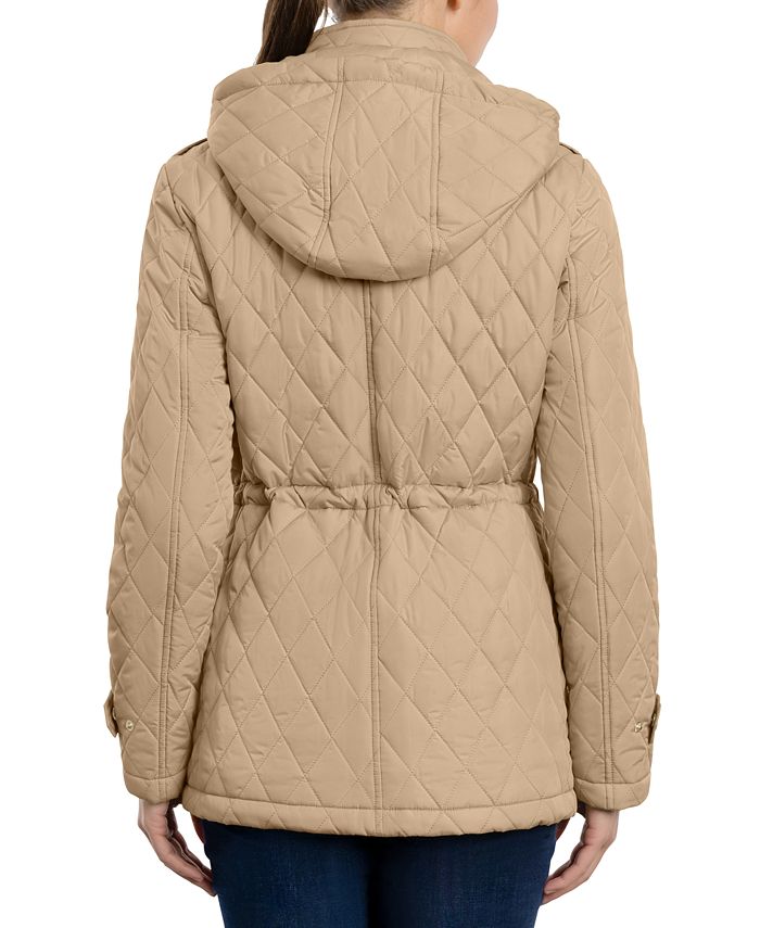 Michael Kors Women's Petite Quilted Hooded Anorak Coat & Reviews