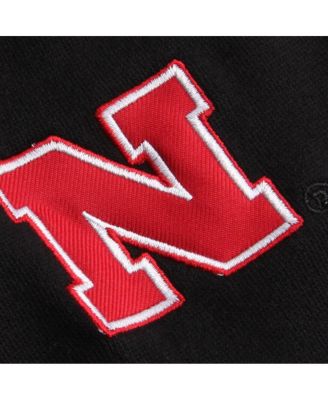 Women's Stadium Athletic Black Nebraska Huskers Arched Name Full-Zip Hoodie