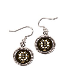 Women's Boston Bruins Round Dangle Earrings