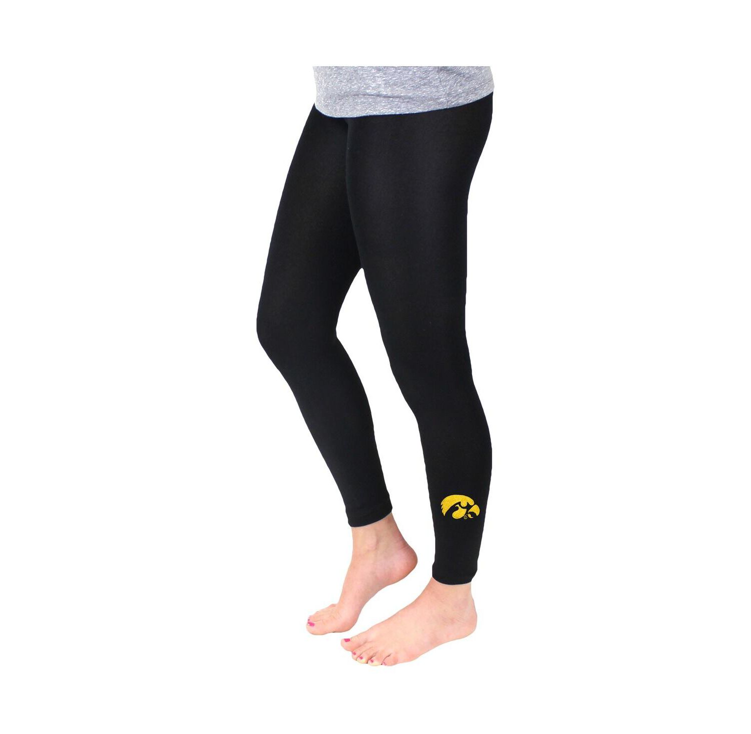 Women's Black Iowa Hawkeyes Fleece Leggings