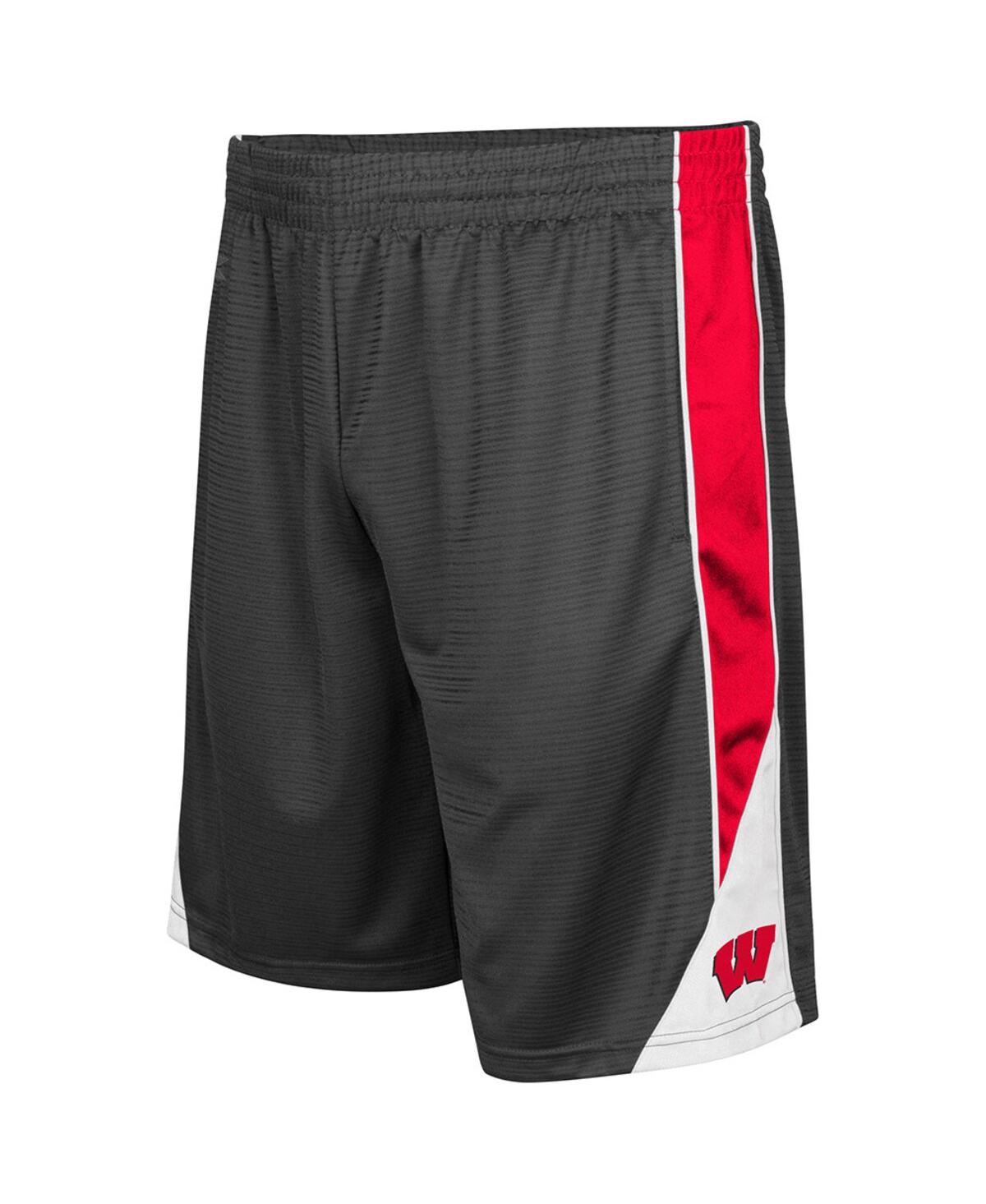 Colosseum Men's Charcoal Wisconsin Badgers Turnover Shorts