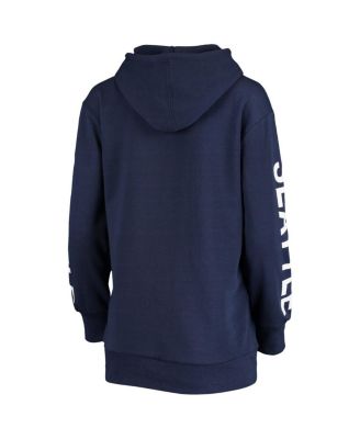 Women's College Navy Seattle Seahawks Extra Point Pullover Hoodie