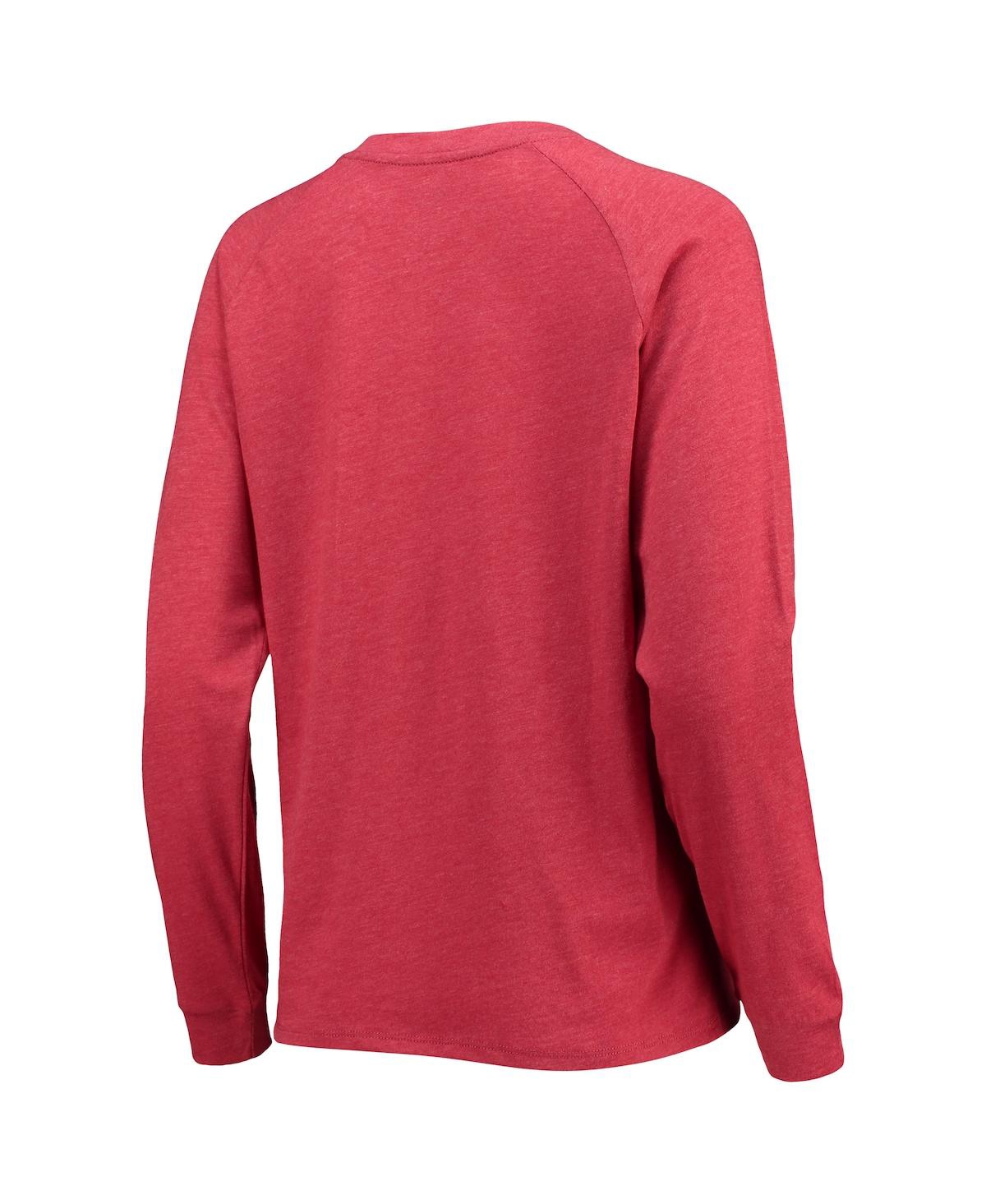 Shop Concepts Sport Women's Crimson, Gray Alabama Crimson Tide Raglan Long Sleeve T-shirt And Shorts Sleep Set In Crimson,gray