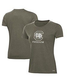 Women's Olive South Carolina Gamecocks Freedom Performance T-shirt