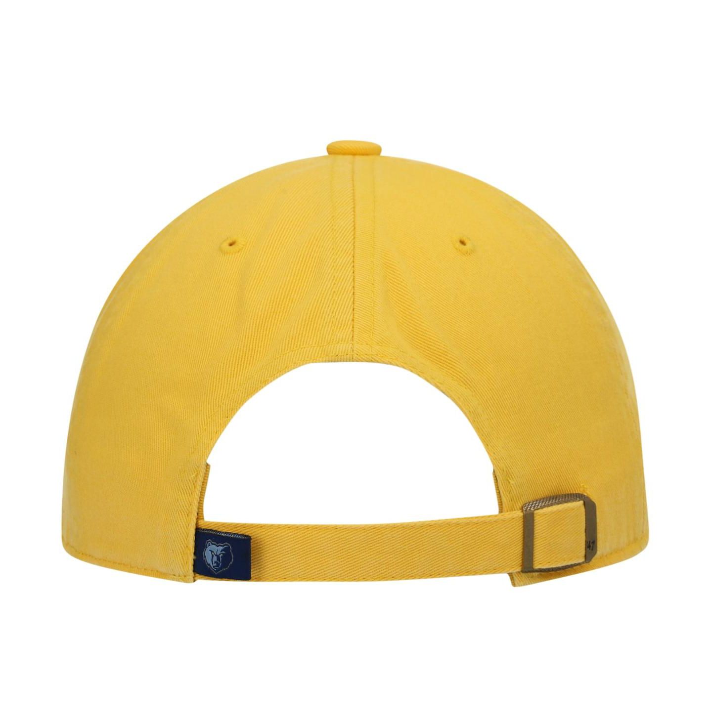 Мужская кепка '47 Brand Gold Memphis Grizzlies Team Clean Up Adjustable Hat — фото 3