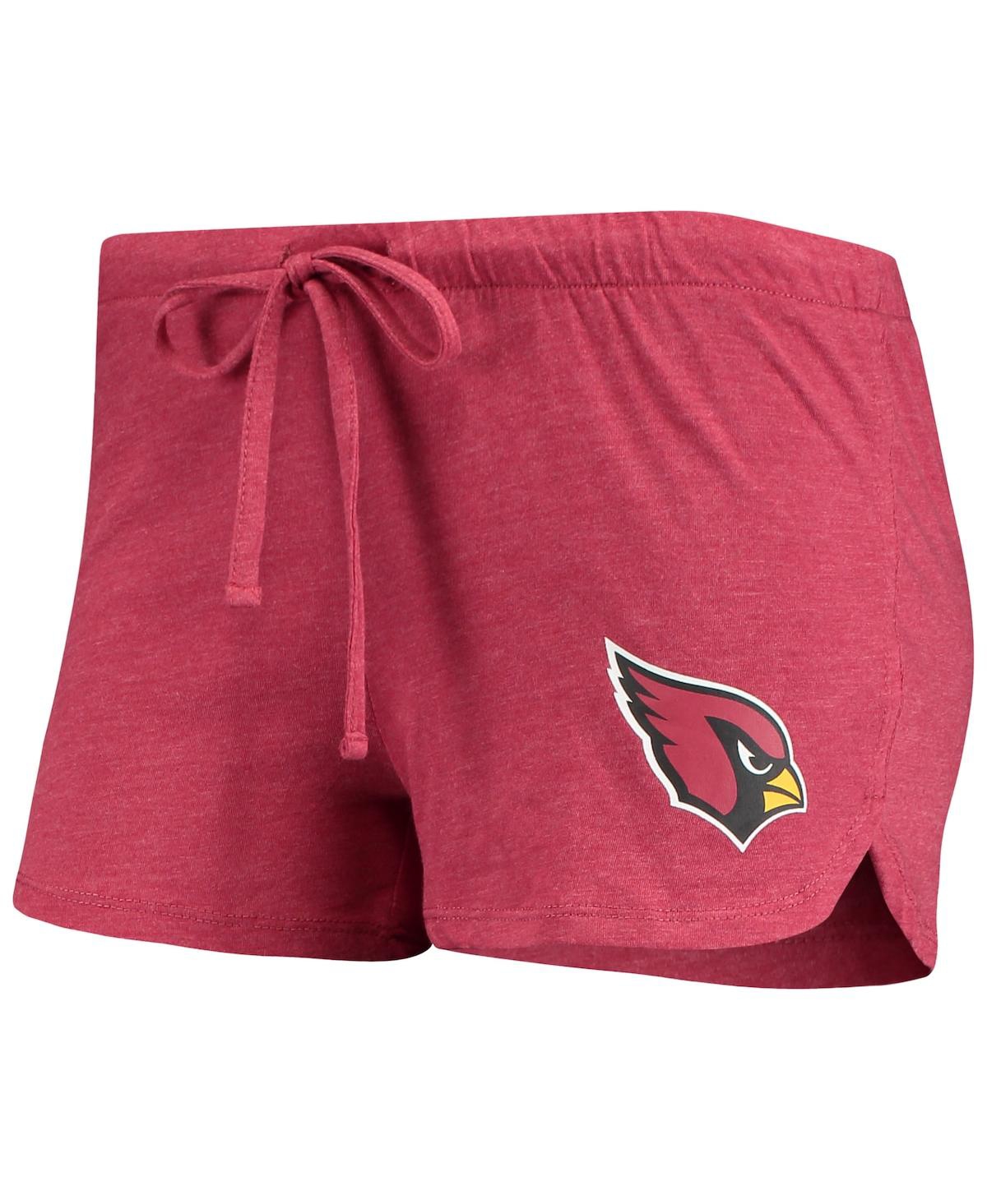 Women'sArizona Cardinals Meter Knit Long Sleeve Raglan Top and Shorts Sleep Set - Cardinal