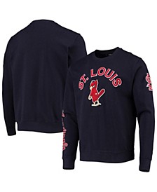Men's Navy St. Louis Cardinals Stacked Logo Pullover Sweatshirt