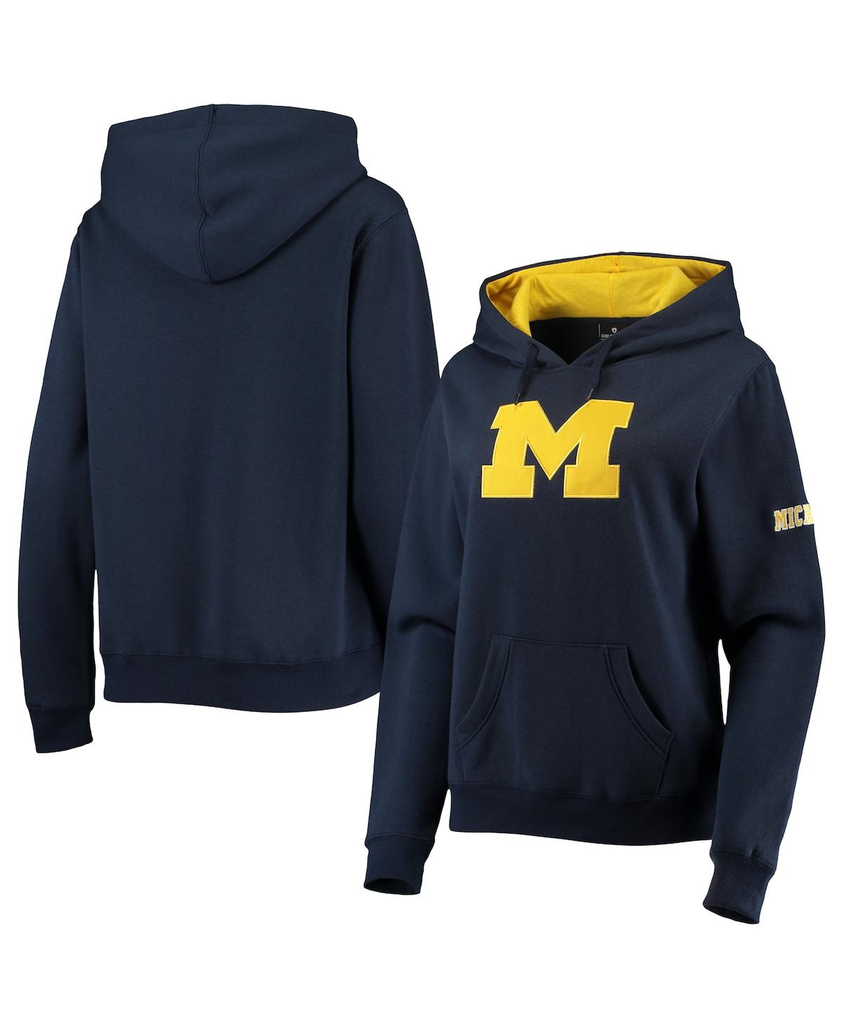 Colosseum Navy Michigan Wolverines Campanile Pullover Sweatshirt In Navy