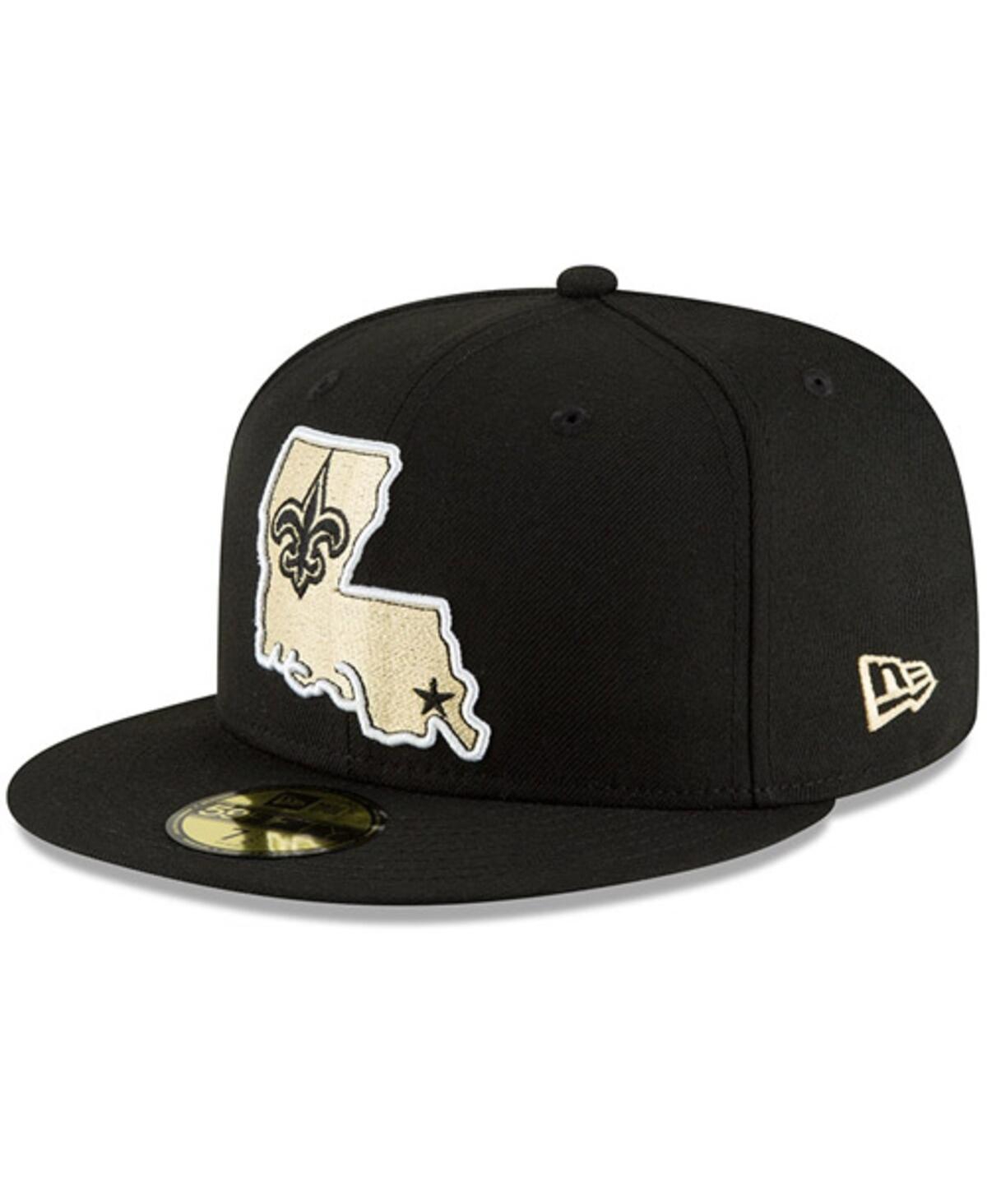 Men'sNew Orleans Saints Omaha 59FIFTY Hat - Black