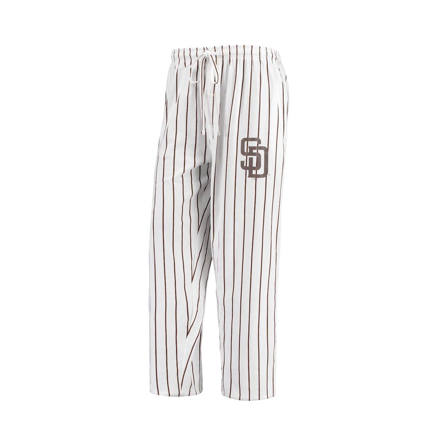 Мужские брюки Concepts Sport White San Diego Padres Vigor Pinstripe — фото 3