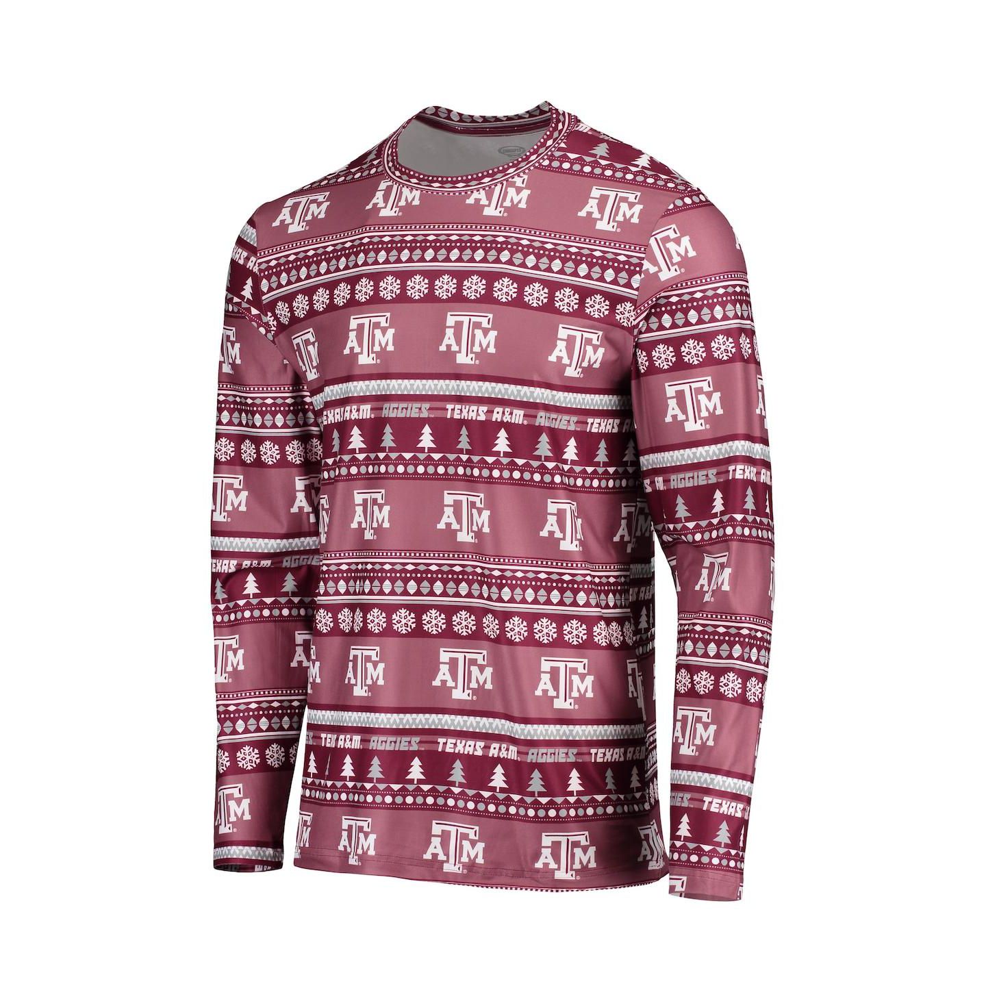 Мужская пижама Concepts Sport Texas A&M Aggies Ugly Sweater, Maroon — фото 4