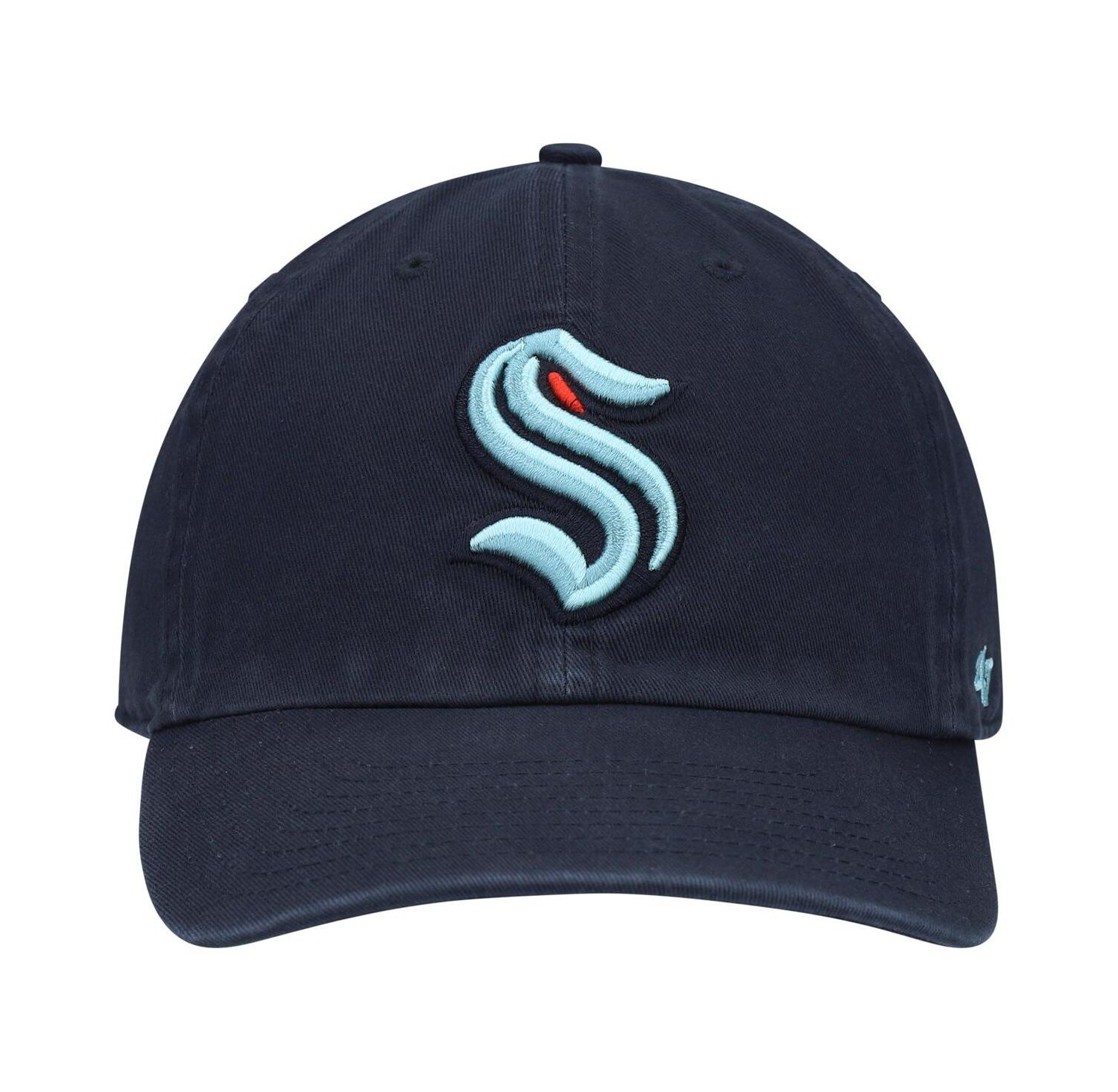 Men's Deep Sea Blue Seattle Kraken Clean Up Adjustable Hat