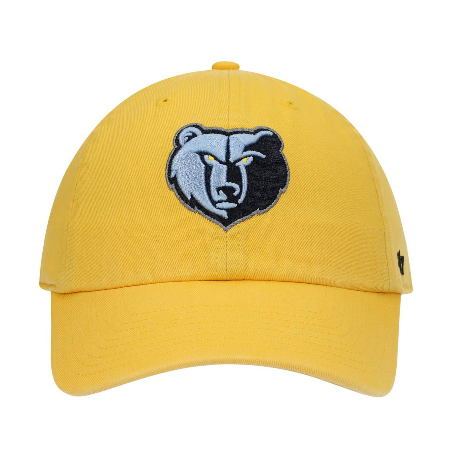 Мужская кепка '47 Brand Gold Memphis Grizzlies Team Clean Up Adjustable Hat — фото 4