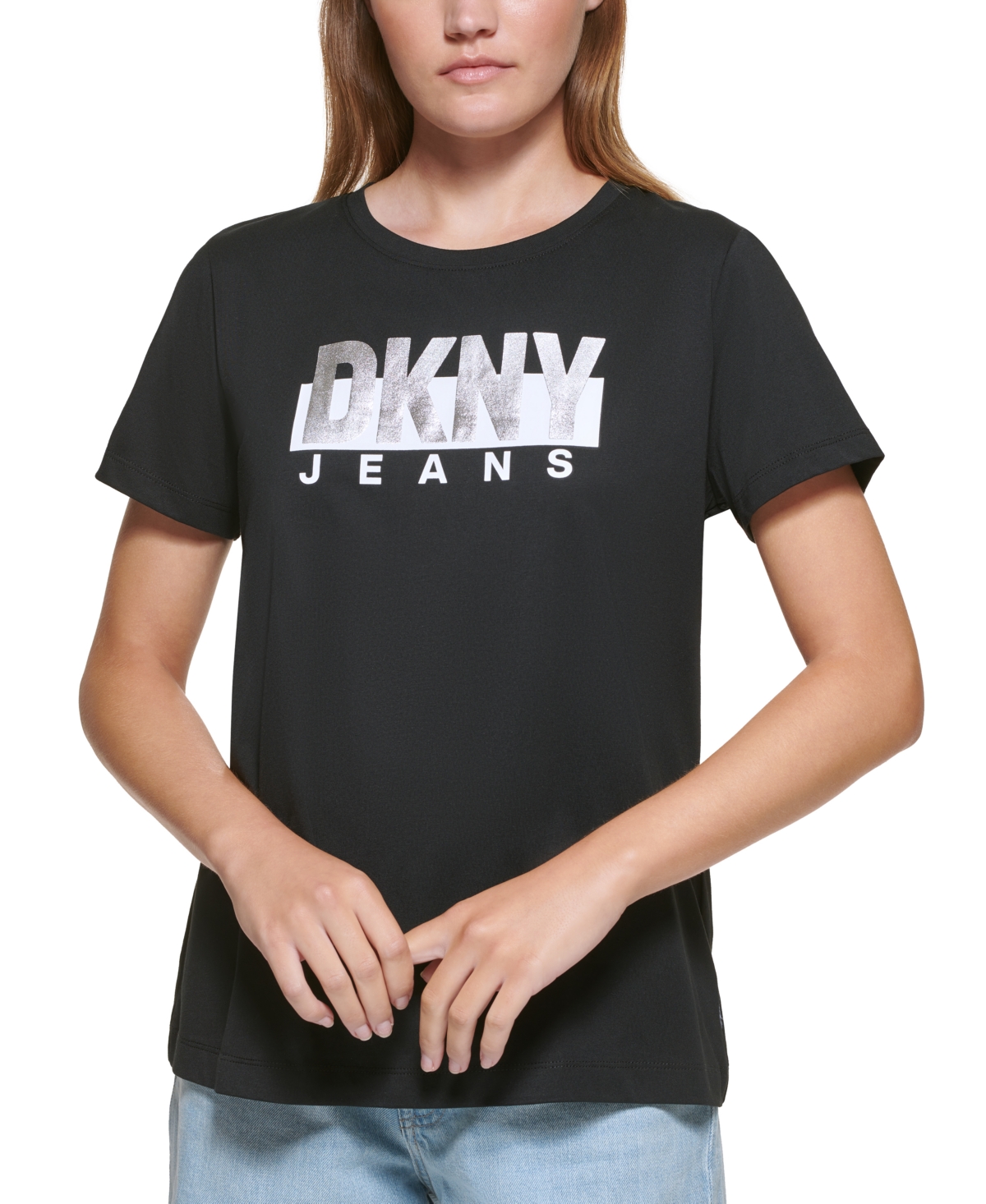 Dkny Jeans Metallic Logo T-Shirt