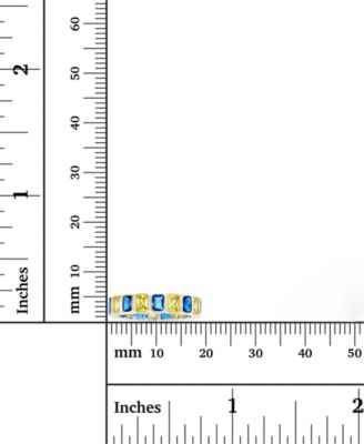 Lab-Grown Blue Spinel (1/5 ct. t.w.) & Yellow Cubic Zirconia Ring (Also in White Cubic Zirconia)