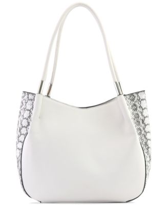 white snake print bag