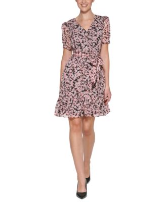 Karl Lagerfeld Paris - Floral-Print A-Line Dress
