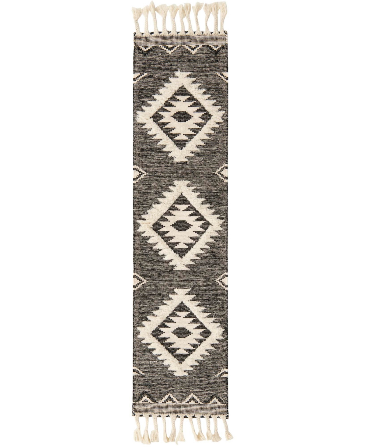 Bayshore Home Ridge Papago 2'2in x 8'2in Runner Area Rug - Charcoal