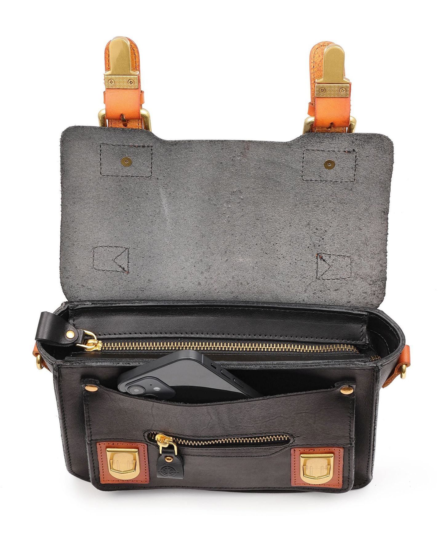 Женская сумка OLD TREND Genuine Leather Aster Mini Satchel, цвет: Чёрный — фото 7