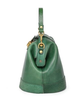 Women's Genuine Leather Doctor Bucket Crossbody Convertible Bag