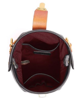 Women's Genuine Leather Doctor Bucket Crossbody Convertible Bag