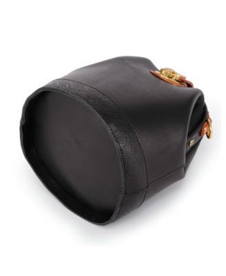 Women's Genuine Leather Doctor Bucket Crossbody Convertible Bag