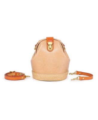 Women's Genuine Leather Doctor Bucket Crossbody Convertible Bag