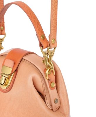 Women's Genuine Leather Doctor Bucket Crossbody Convertible Bag