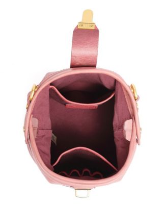 Women's Genuine Leather Doctor Bucket Crossbody Convertible Bag