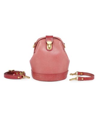 Women's Genuine Leather Doctor Bucket Crossbody Convertible Bag