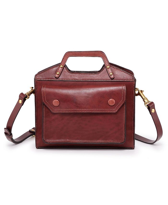 Small Leather Satchel 7x9 Baby Satchel With Handle Leather 