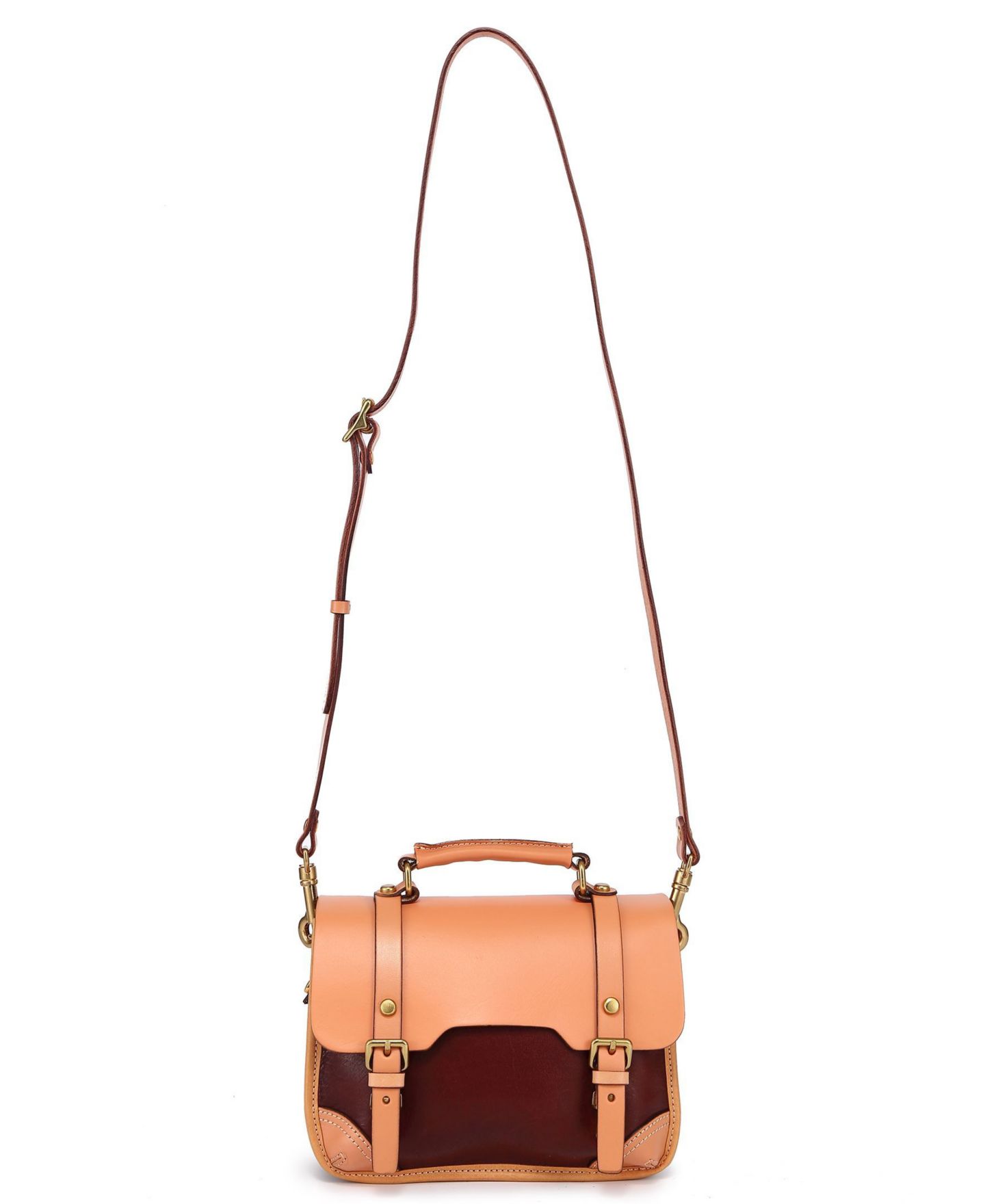 Женская сумка OLD TREND Genuine Leather Alder Mini Satchel, цвет: Коричневый / Бежевый — фото 8