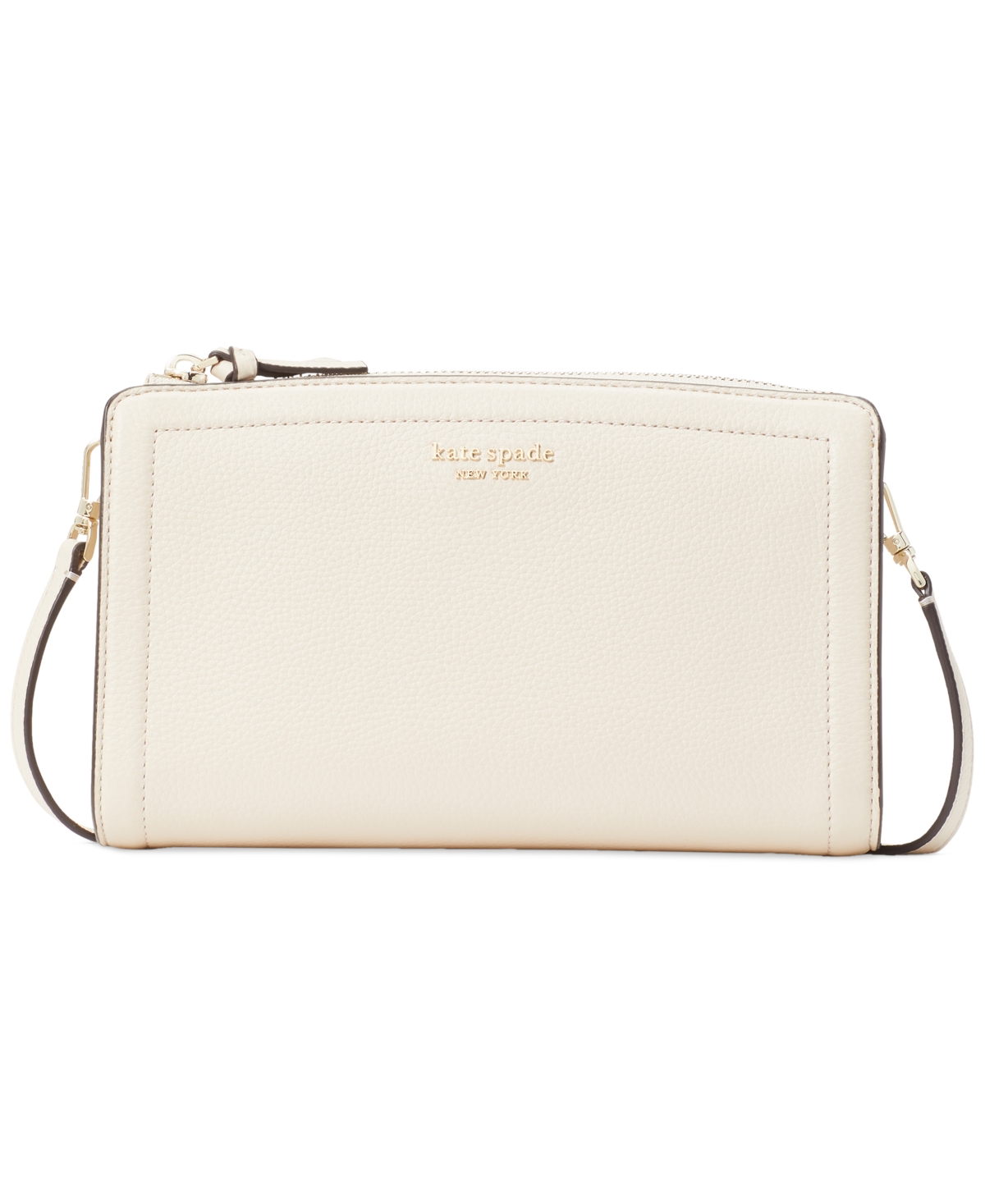 Kate Spade Knott Pebbled Leather Crossbody In Warm Taupe