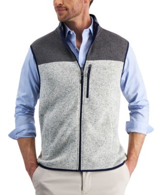 Colorblock Fleece Sweater Vest, Created 