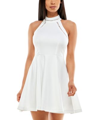 macy's white halter dress