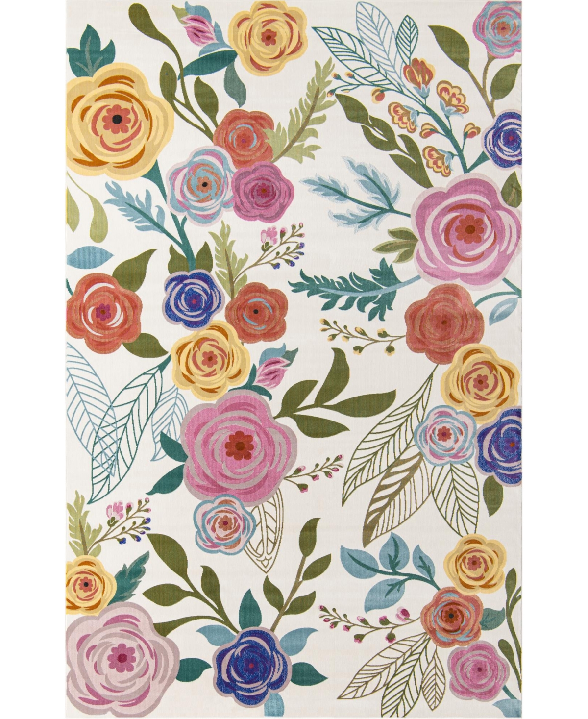 Bayshore Home Prunus Ashley 5'3in x 7'10in Area Rug - Ivory