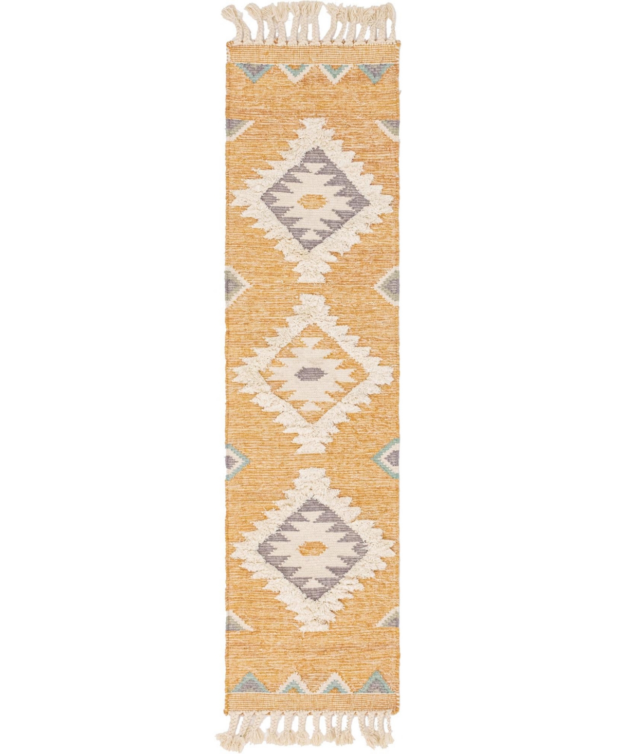 Bayshore Home Ridge Papago 2'2in x 8'2in Runner Area Rug - Yellow