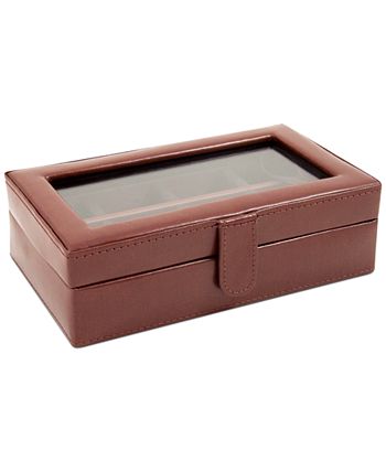 Bey-Berk - Leather 12-Piece Cufflinks Box