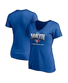 Women's Royal Toronto Blue Jays Hometown V-Neck T-shirt