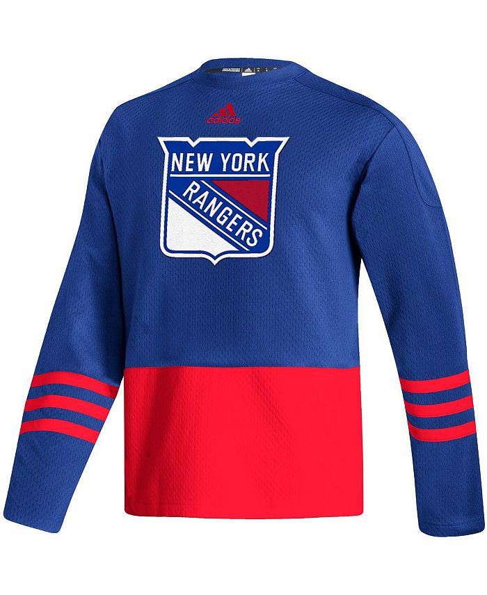 adidas Men's Royal New York Rangers Logo Aeroready Pullover Sweater ...