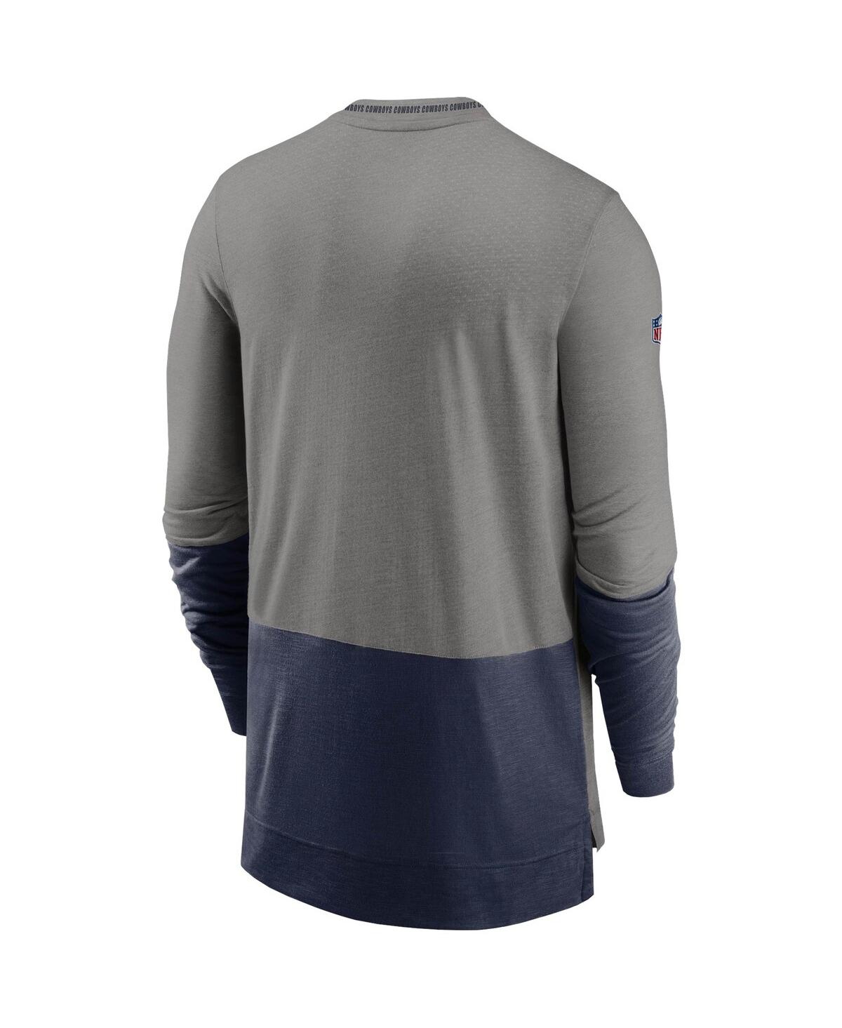 Men's Nike Navy Dallas Cowboys Sideline Player Performance Long Sleeve T-shirt - Navy