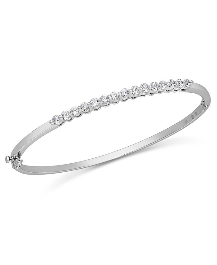 KC Designs 14k White Gold Diamond Bangle Bracelet - B6026 - Fairfield  Center Jewelers