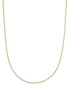 16" Flat Rolo Chain Necklace (1-3/8mm) in 14k Gold