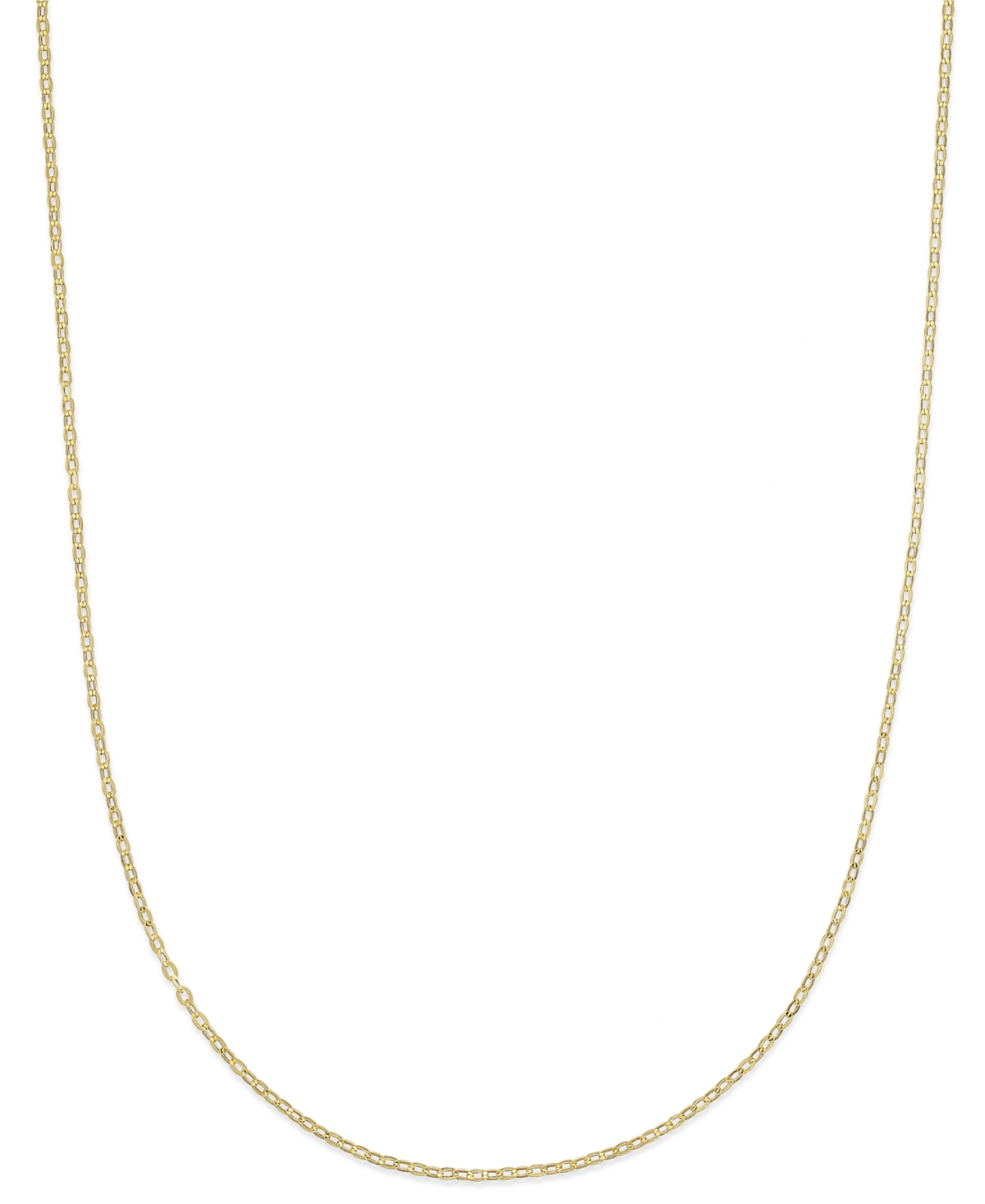 16" Flat Rolo Chain Necklace (1-3/8mm) in 14k Gold - Yellow Gold