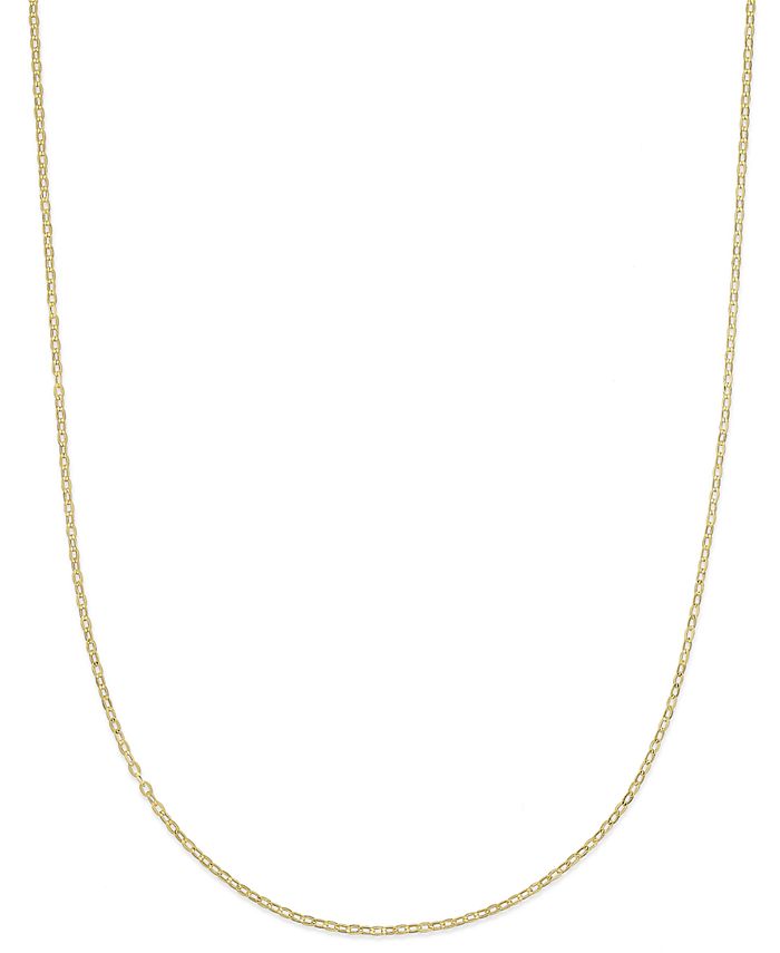 Italian Gold 16 Flat Rolo Chain Necklace (1-3/8mm) in 14k Gold