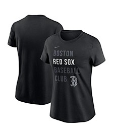 Women's Black Boston Red Sox Baseball Club T-shirt