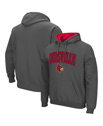 Colosseum Athletics White Louisville Cardinals Arch And Logo 3.0 Pullover  Hoodie for Men