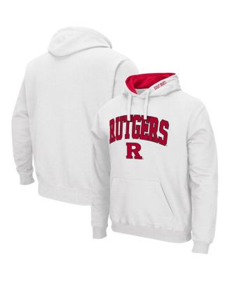 Men's White Rutgers Scarlet Knights Arch and Logo 3.0 Pullover Hoodie