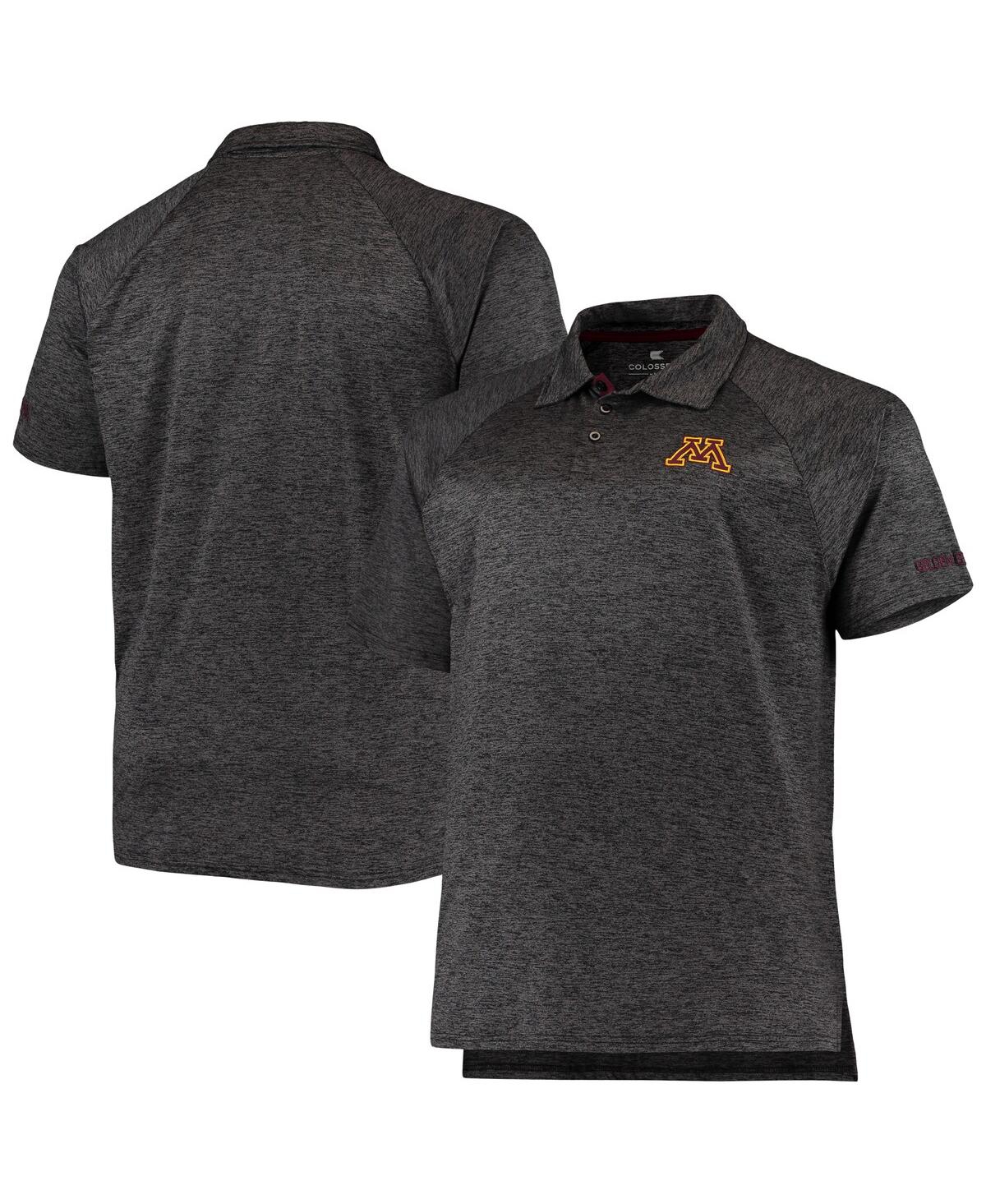 Men's ColosseumMinnesota Golden Gophers Big and Tall Down Swing Polo Shirt - Heathered Black