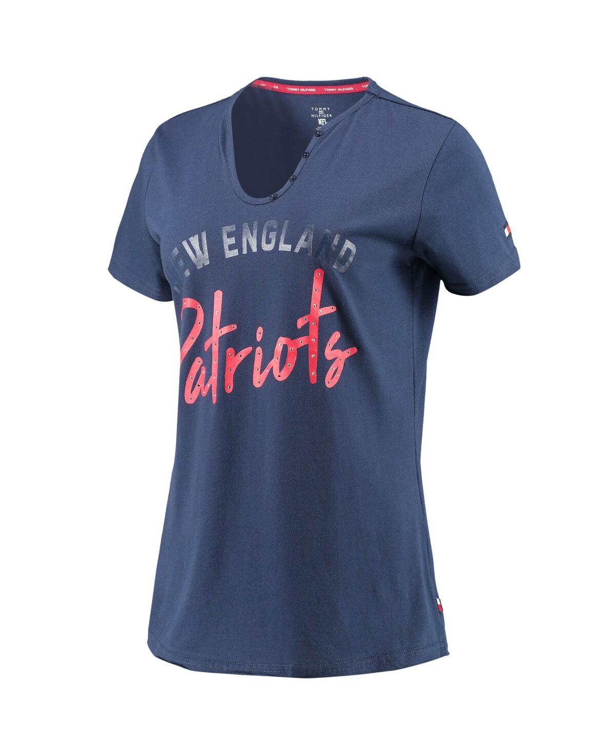Women's Tommy Hilfiger SportNew England Patriots Riley V-Neck T-shirt - Navy